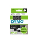 Märkband Dymo D1 Vit/Svart  12 mm