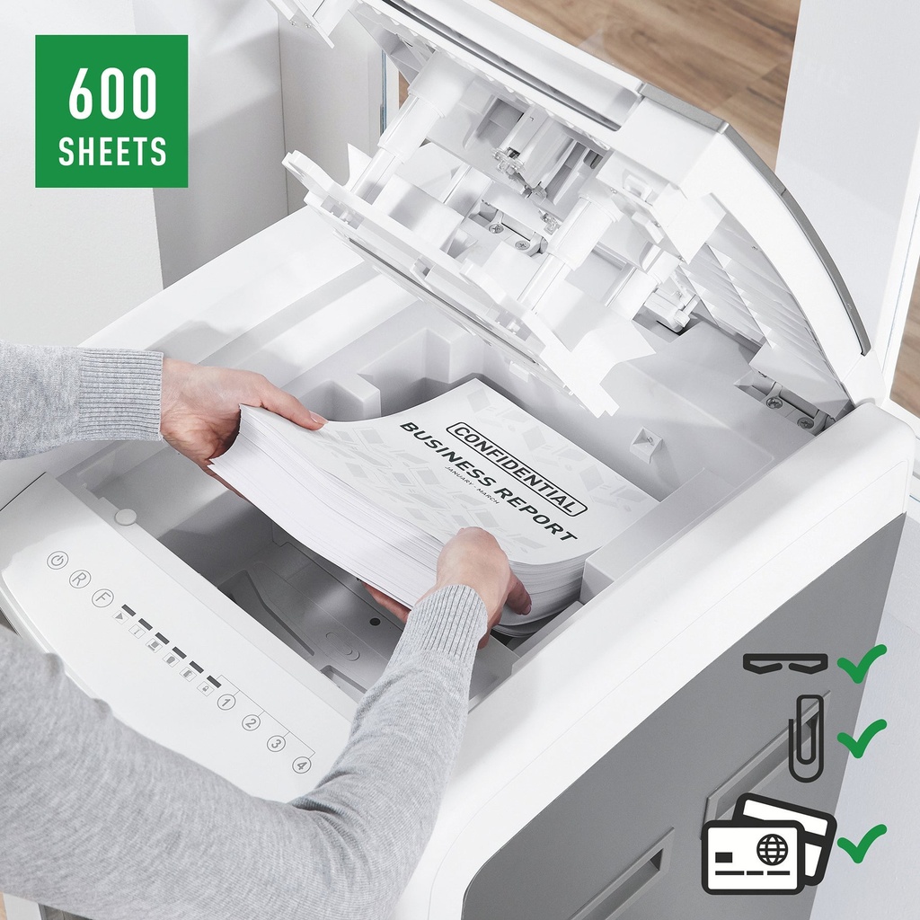 Dokumentförstörare Leitz IQ Autofeed Office Pro 600 Automatisk P4