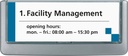 Dörr-/Väggskylt Click Sign 149x52,5 mm grå