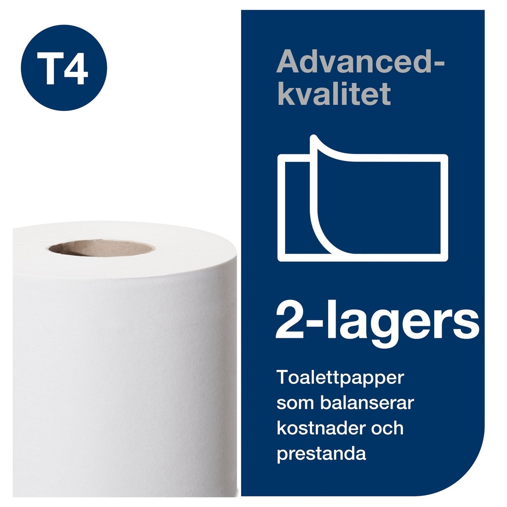 Toalettpapper Tork Advanced 2-lager vit T4