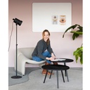 Glastavla matt rundade hörn 100x150 cm warm grey
