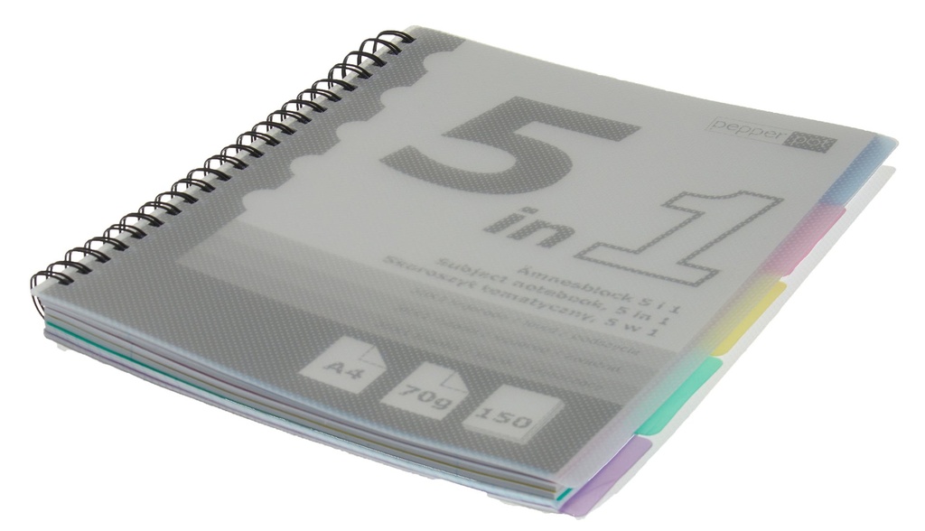 Ämnesblock 5flikar A4 150blad