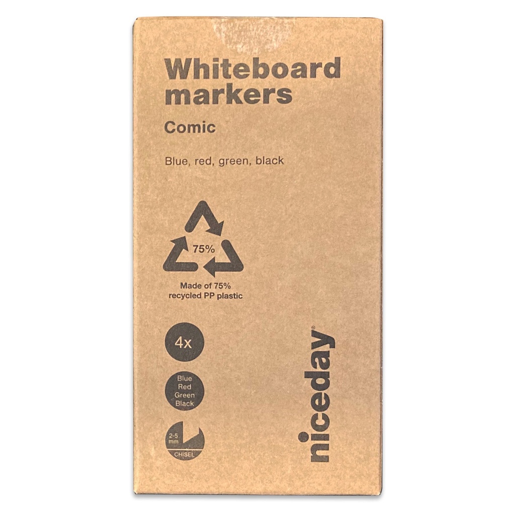 Whiteboard-penna snedskuren 4 st/set
