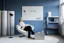 Glastavla matt 100x200 cm warm grey