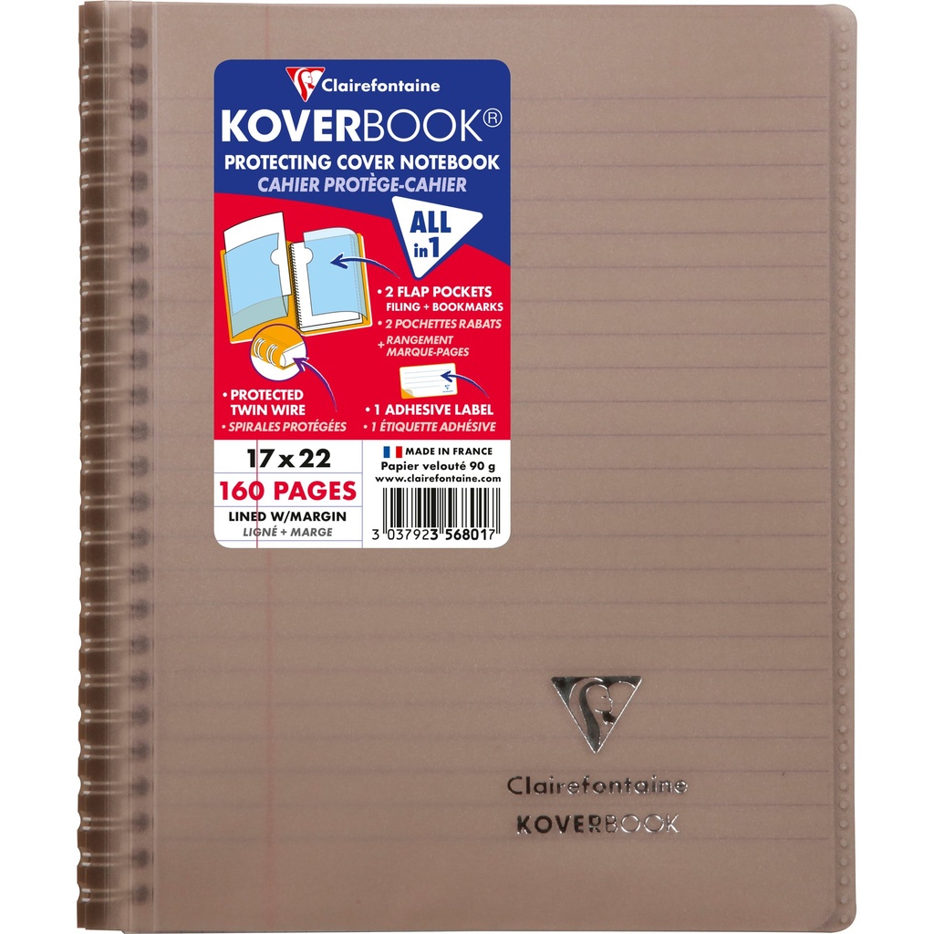 Kollegieblock Koverbook 17x22cm