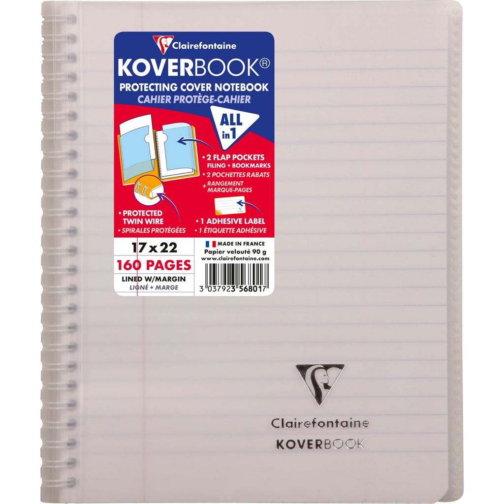 Kollegieblock Koverbook 17x22cm