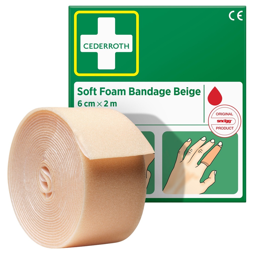 Bandage Soft Foam Cederroth Beige 60 mm x 2 m