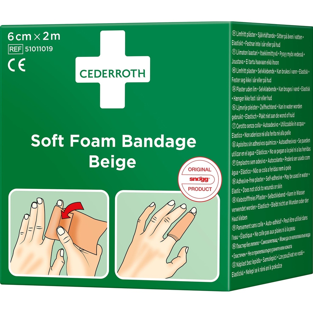 Bandage Soft Foam Cederroth Beige 60 mm x 2 m