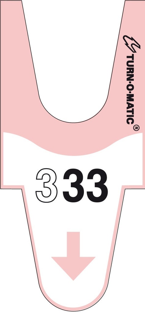 Nummerlappar T90 rosa 6 st/fp
