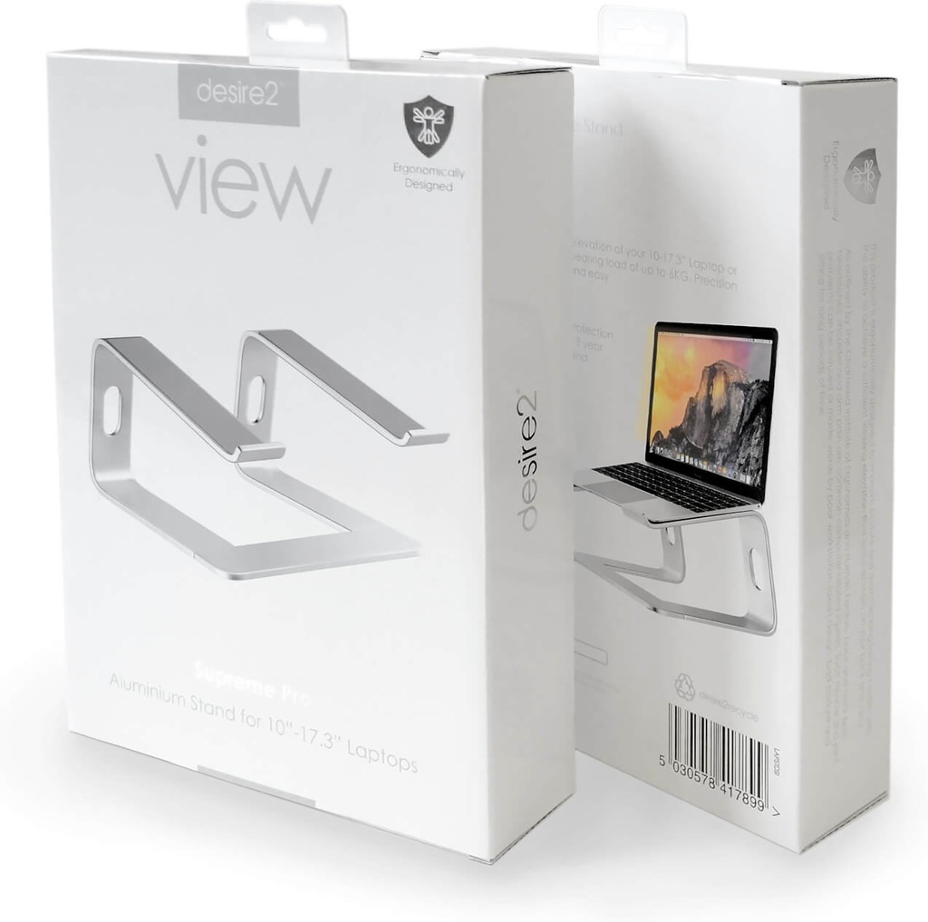 Laptopställ DESIRE2 Pro Silver