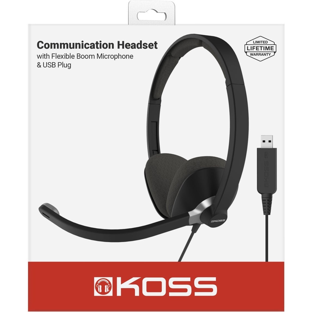 Headset KOSS PC-Headset CS300 Svart