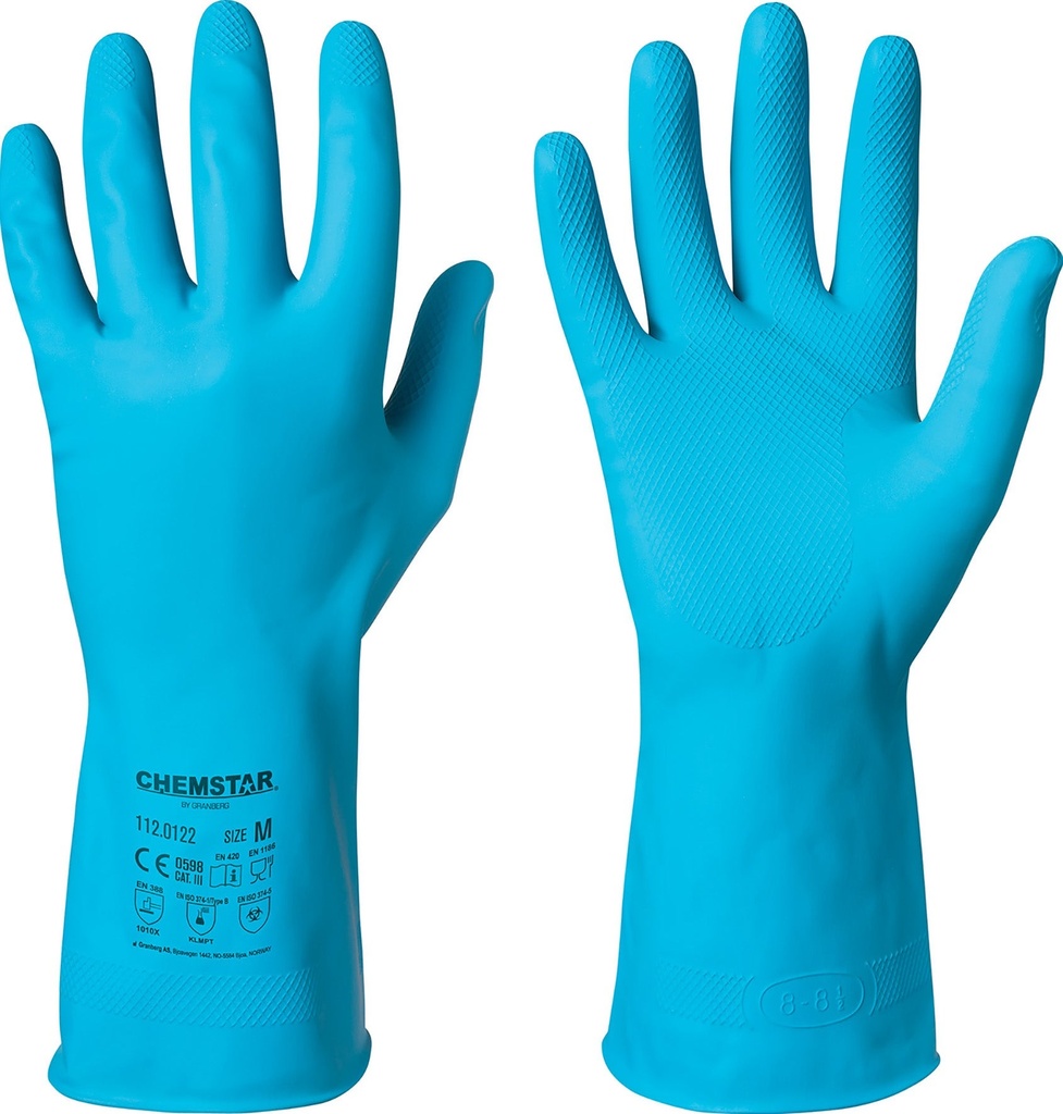 Handskar kemikalieresistent latex M Chemstar