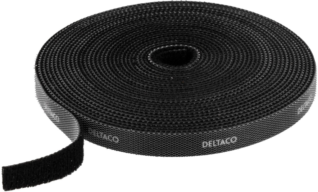 Kabelhållare kardborrband 10 mm svart
