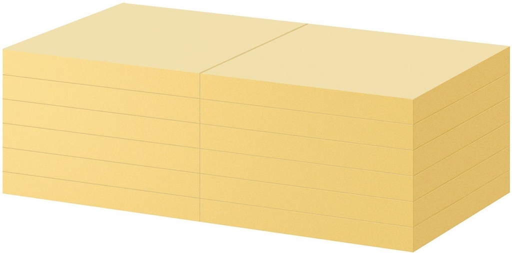 Notis X-Sticky 76x76mm gul 12/fp