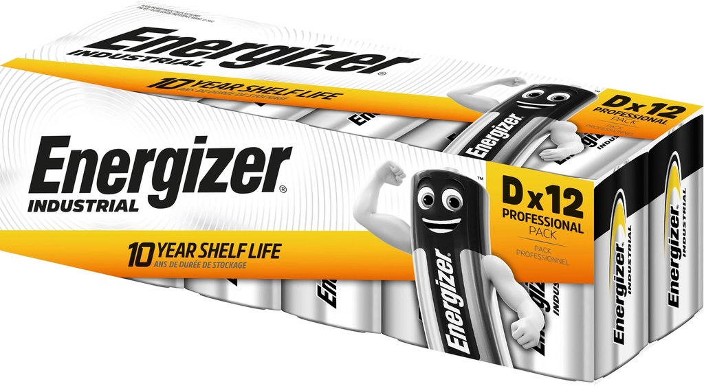 Batteri Industrial Alkaliskt D LR20 Energizer 12-pack