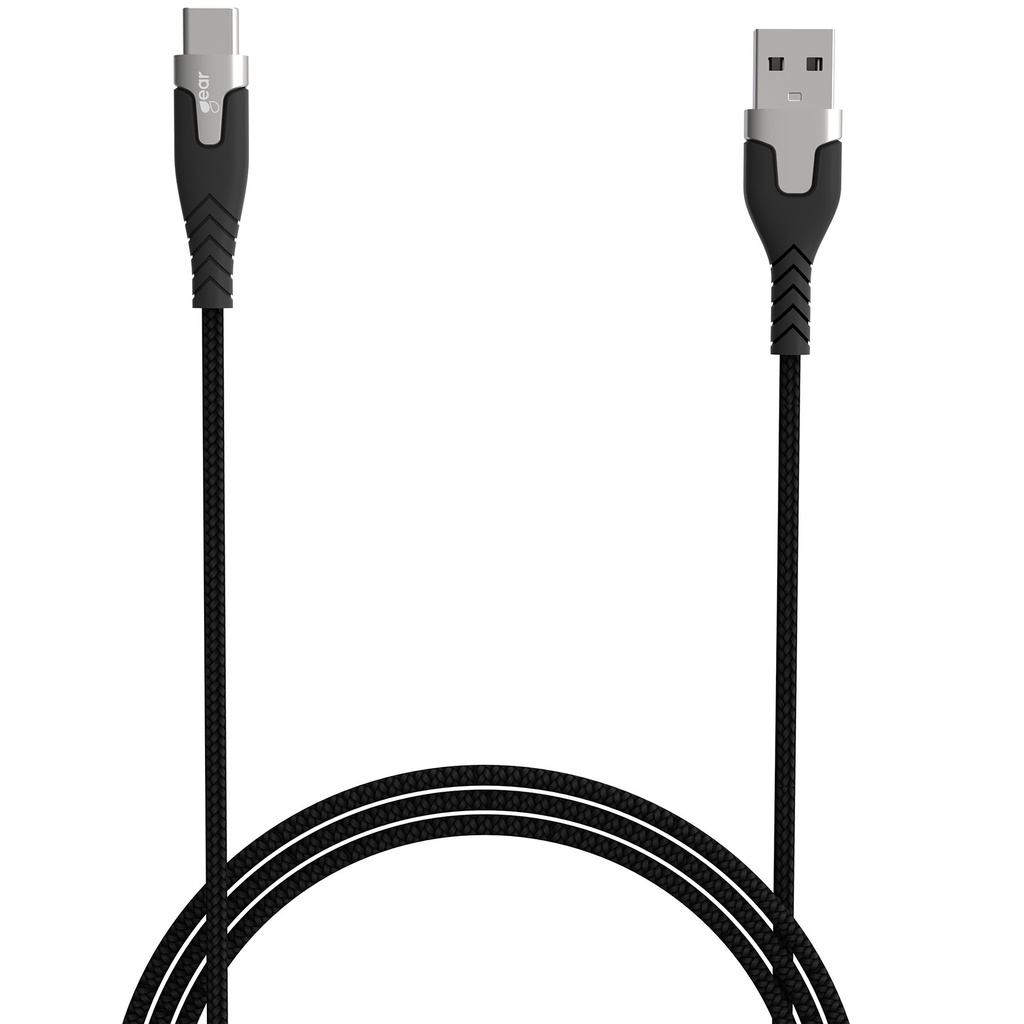 Laddkabel PRO USB-A till USB-C 2.0 Gear Svart