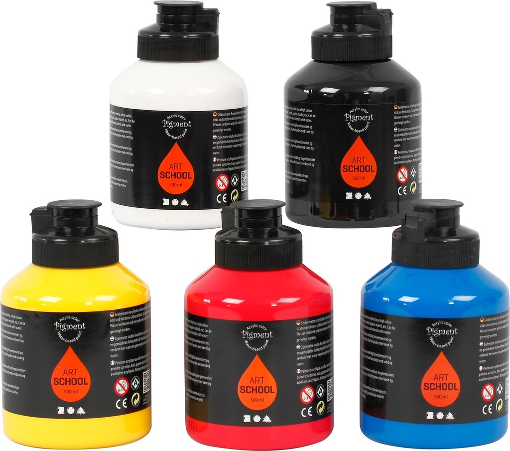 Akrylfärg Pigment 500ml 5st/fp