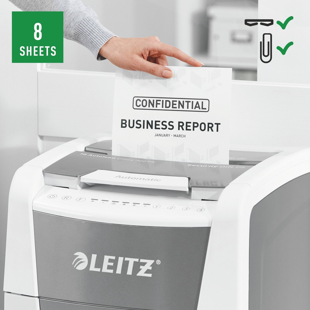 Dokumentförstörare LeitzIQ AutoFeed Office 300 P5