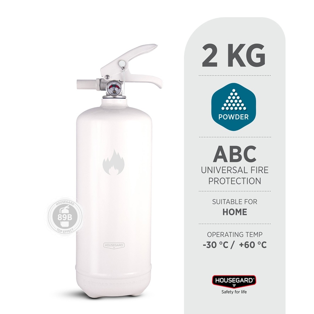 Pulversläckare Housegard 2 Kg Vit