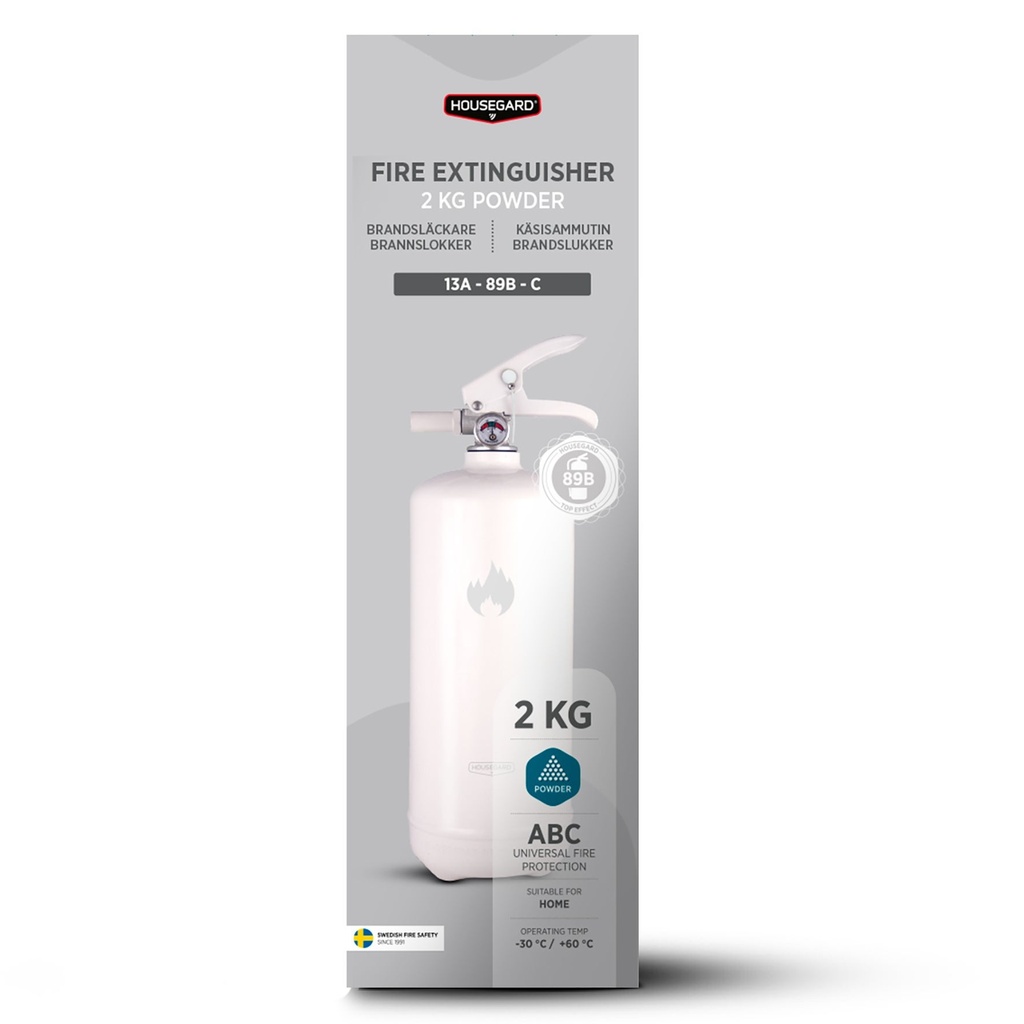 Pulversläckare Housegard 2 Kg Vit