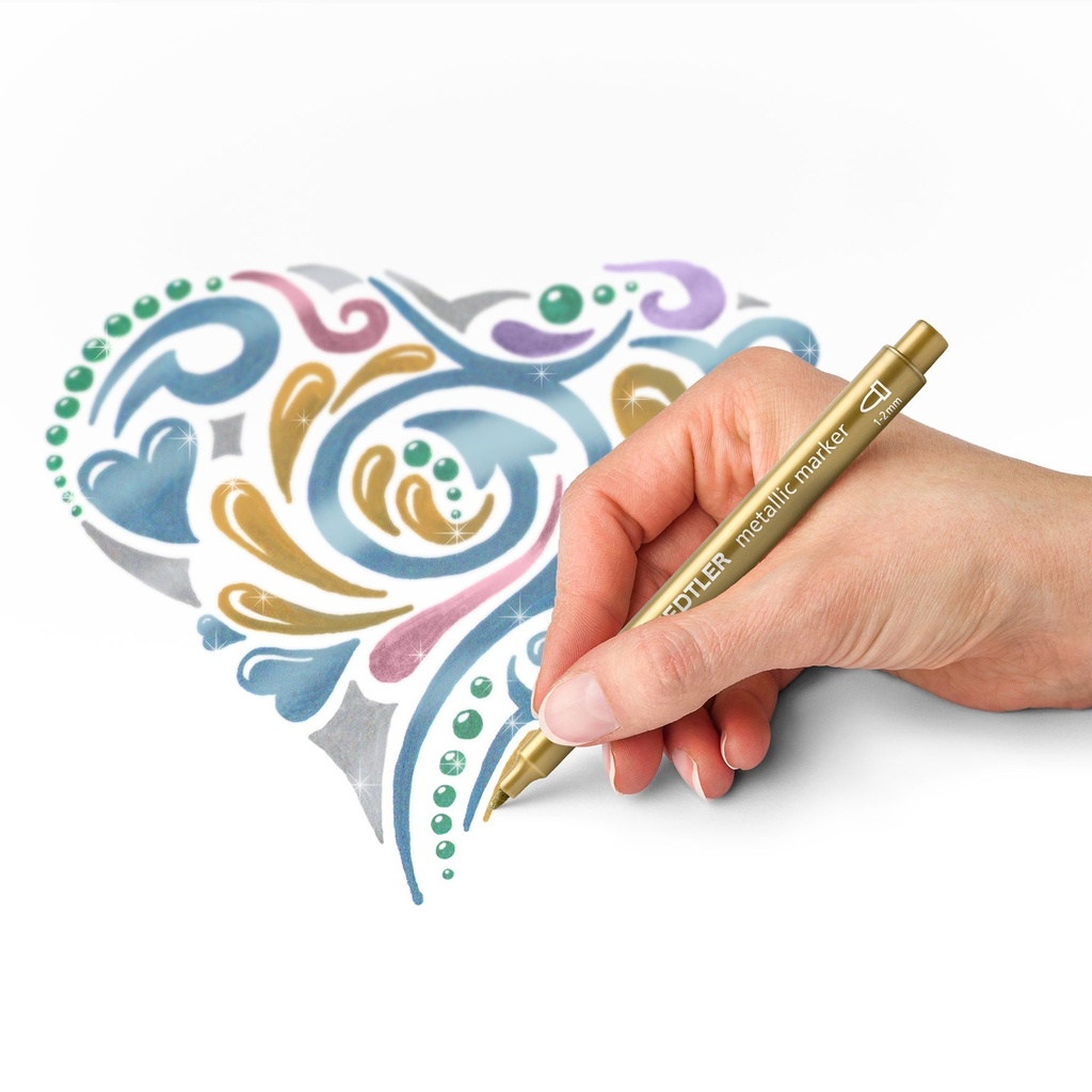 Fiberpenna Staedtler 8323 Guld/Silver/Vit 3 st/fp