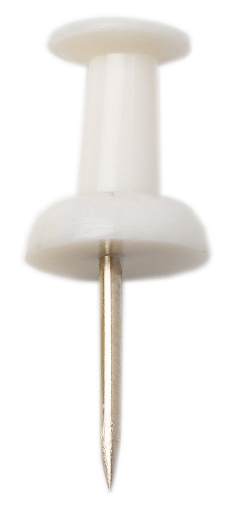 Kartnålar Push-pin vit 25 st/fp