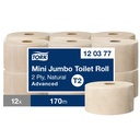 Toalettpapper Mini Jumbo T2 Natur Advanced 12 rullar/trp