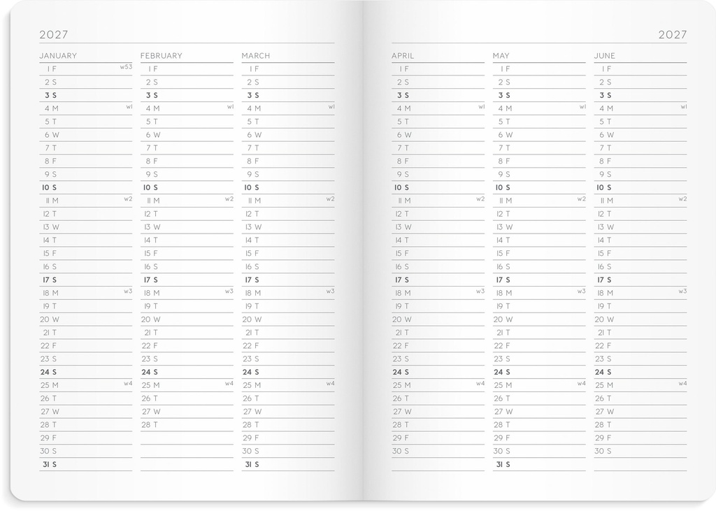 Calendar 2027 Monthly Planner