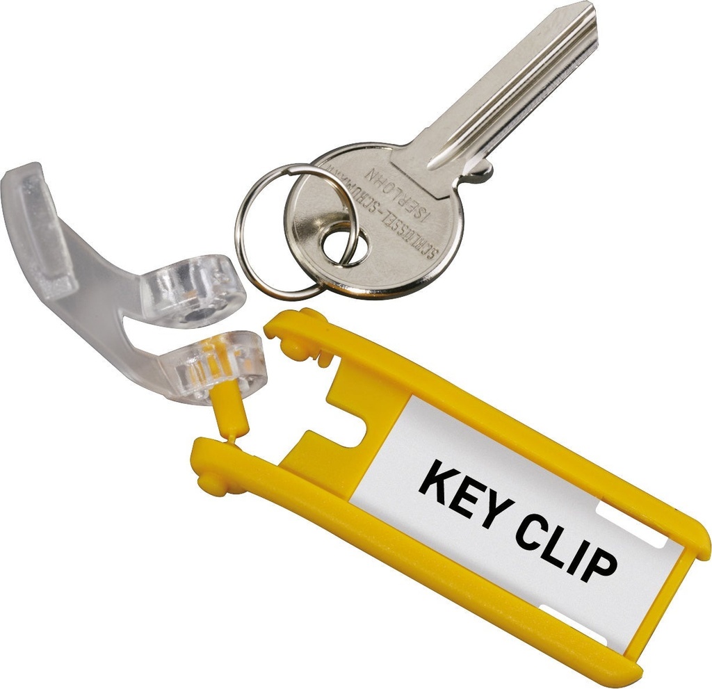 Nyckelbricka Key Clip 6-pack gul