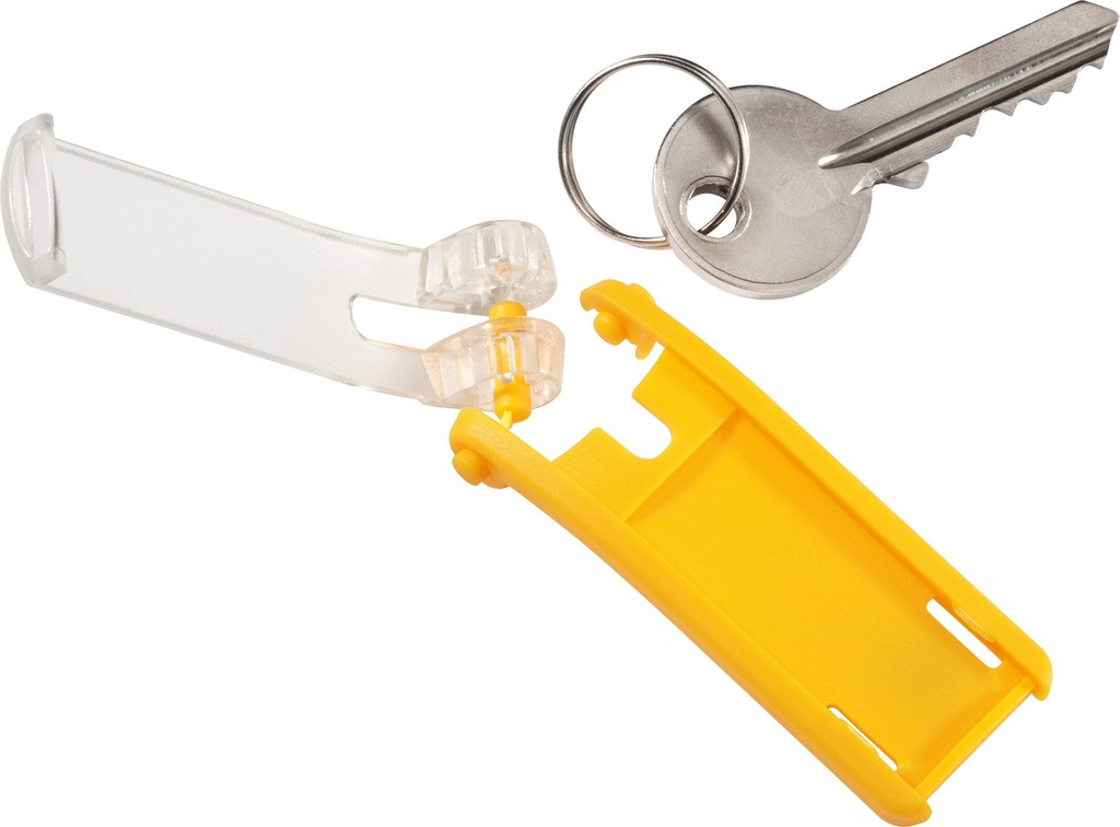 Nyckelbricka Key Clip 6-pack gul