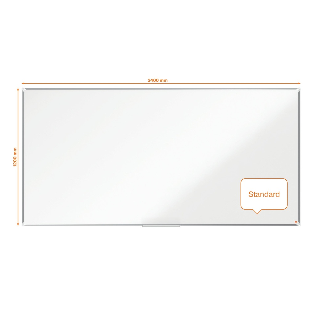 Whiteboard Premium Plus Emalj 2400 x 1200 mm