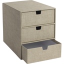 3-lådsbyrå Bigso Ingrid canvas linen