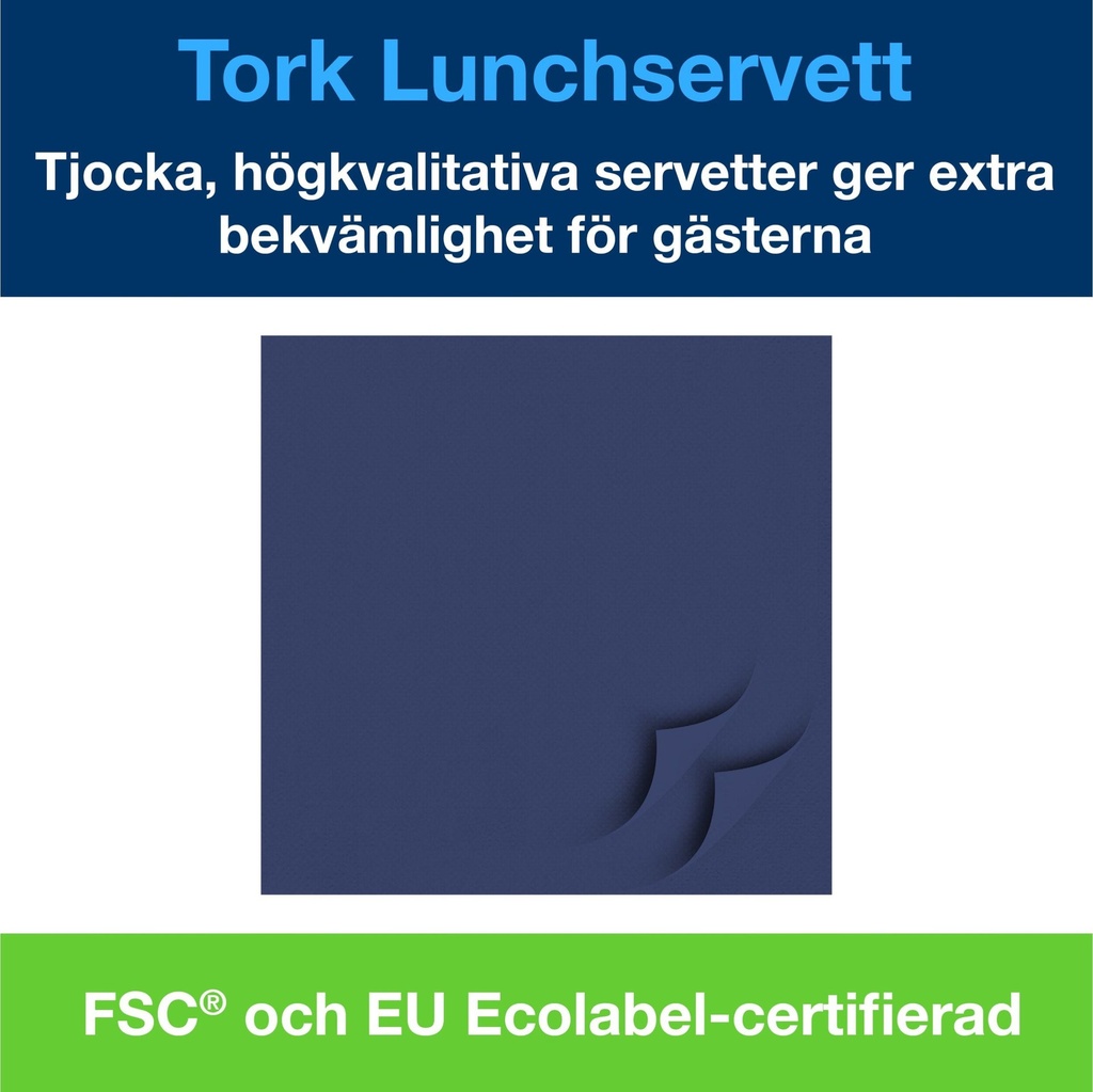 Servett Lunch Tork 3-lager 150-pack mörkblå