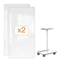 Mobil Whiteboard - Move & Meet bassystem grå