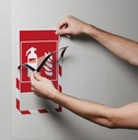 Inforam Duraframe Security Magnetisk A4 röd/vit 5 st/fp