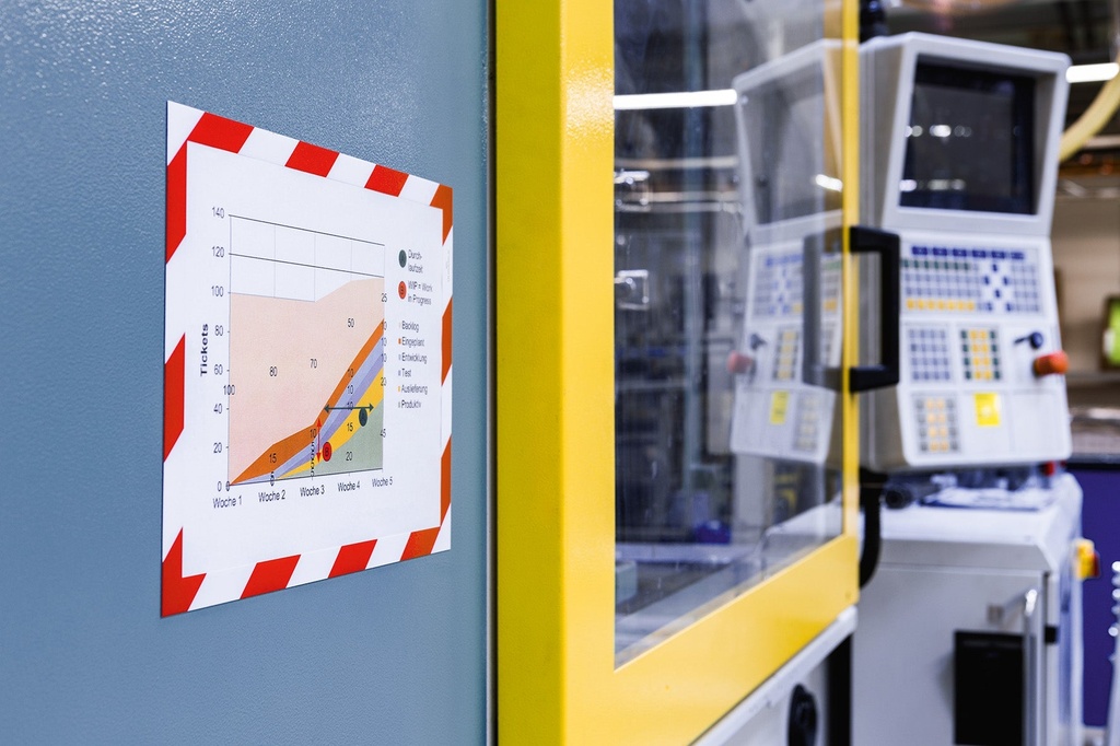 Inforam Duraframe Security Magnetisk A4 röd/vit 5 st/fp