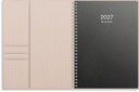 Kalender 2027 Business A5 beige konstläder Burde