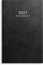 Kontorskalender 2027 svart konstläder Burde
