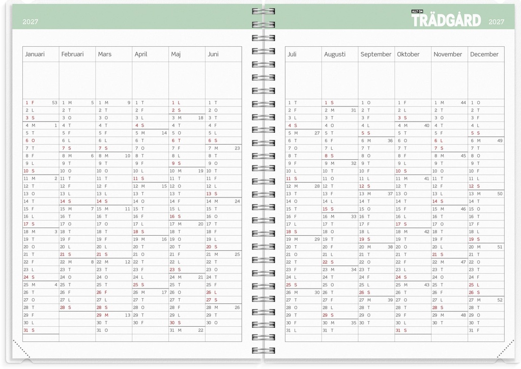 Kalender Allt om Trädgård 2027 Burde