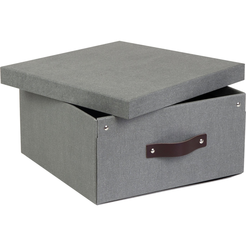 Förvaringsbox Bigso Levi canvas grå