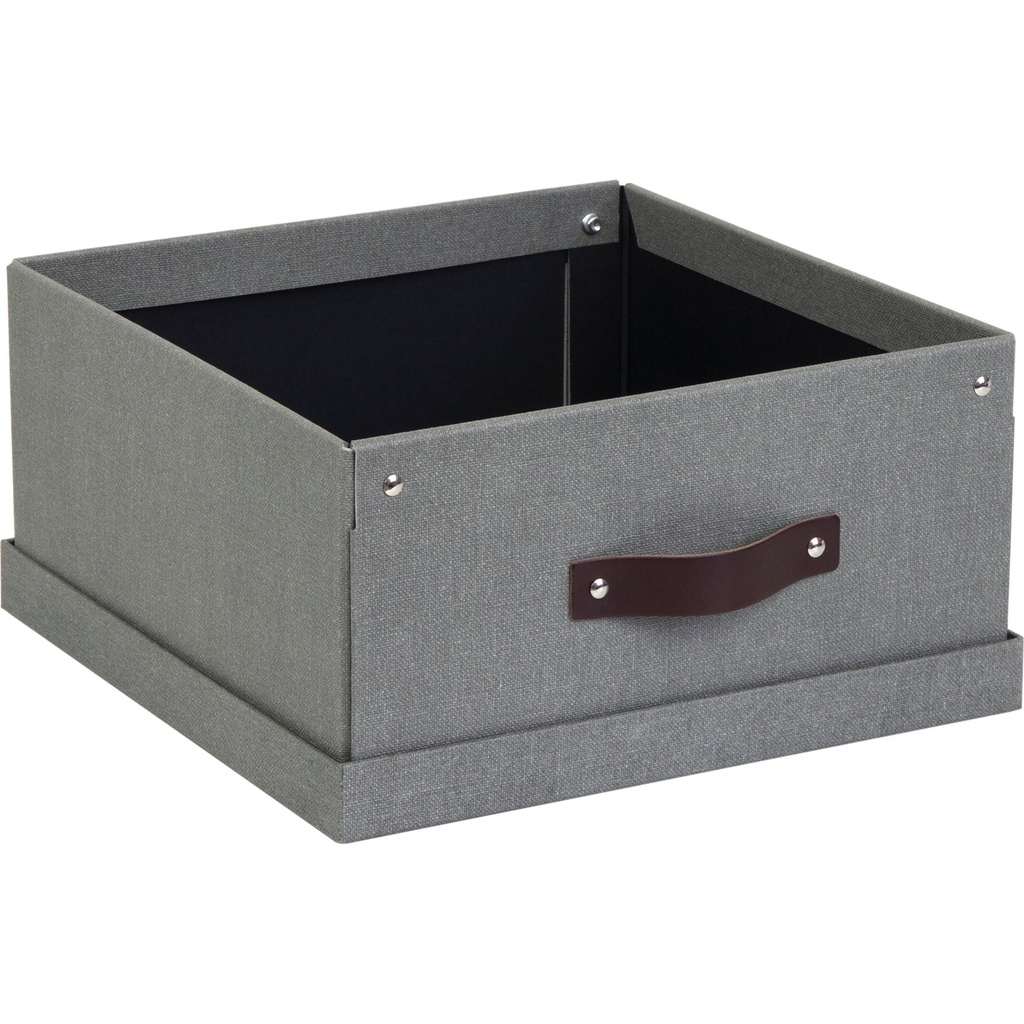 Förvaringsbox Bigso Levi canvas grå