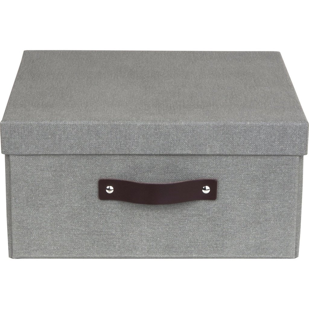 Förvaringsbox Bigso Levi canvas grå