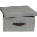 Förvaringsbox Bigso Levi canvas grå