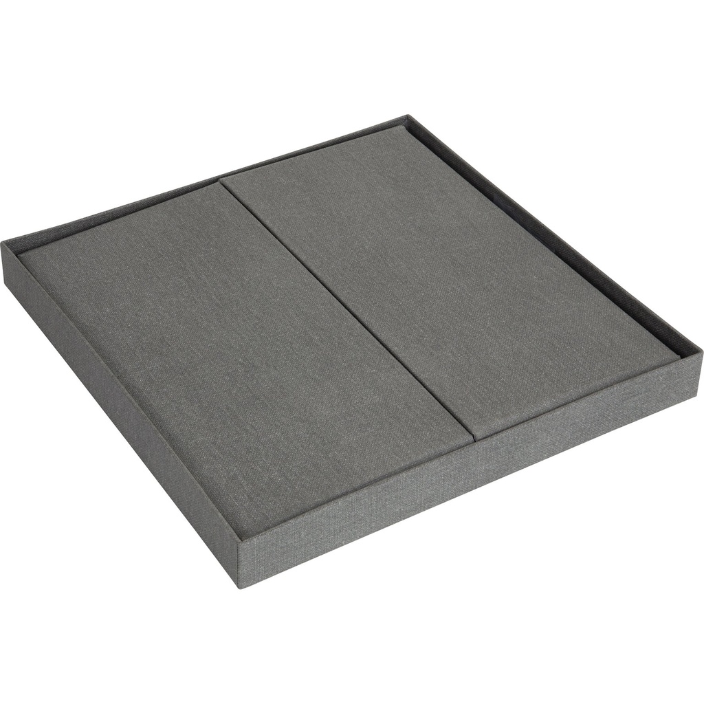 Förvaringsbox Bigso Levi canvas grå