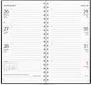 Kalender 2027 Master svart konstläder Burde