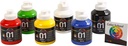 Akrylfärg blank 500ml mix 6 st/fp