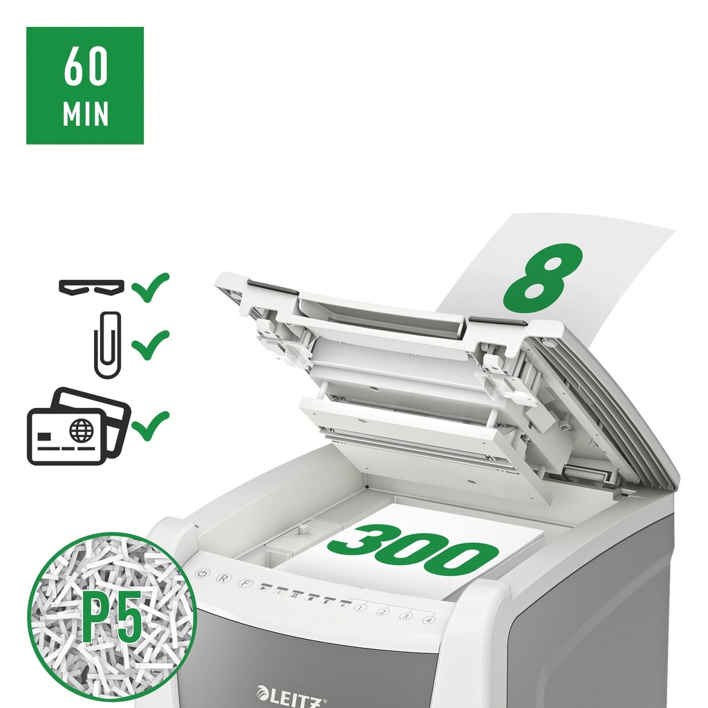 Dokumentförstörare LeitzIQ AutoFeed Office 300 P5
