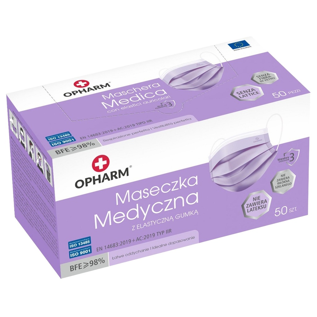 Munskydd IIR Opharm 50-pack lila