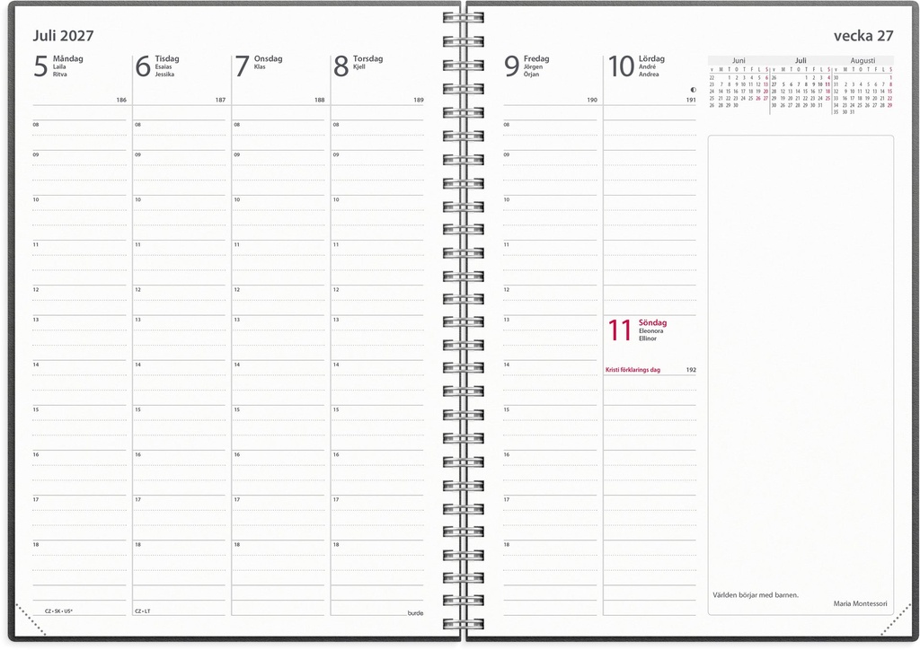 Kalender 2027 Business A5 refill Burde