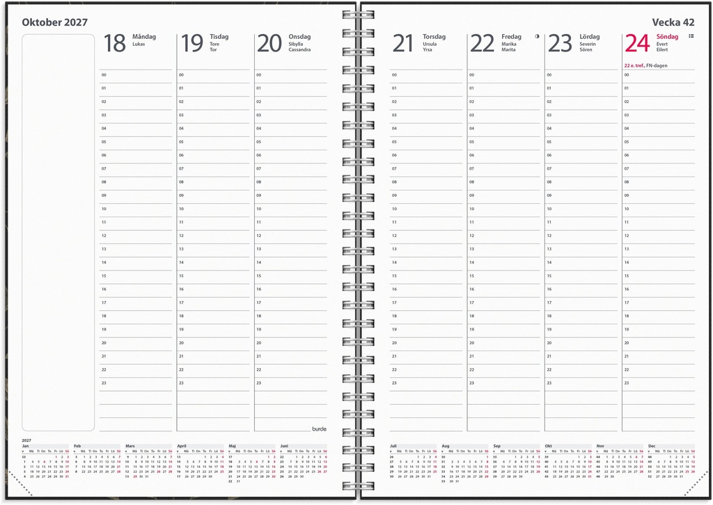 Kalender 24h 2027 Burde